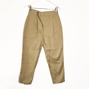 NEW Oak + Fort Beige Pleated Crossover Front Pants PT-6431-W